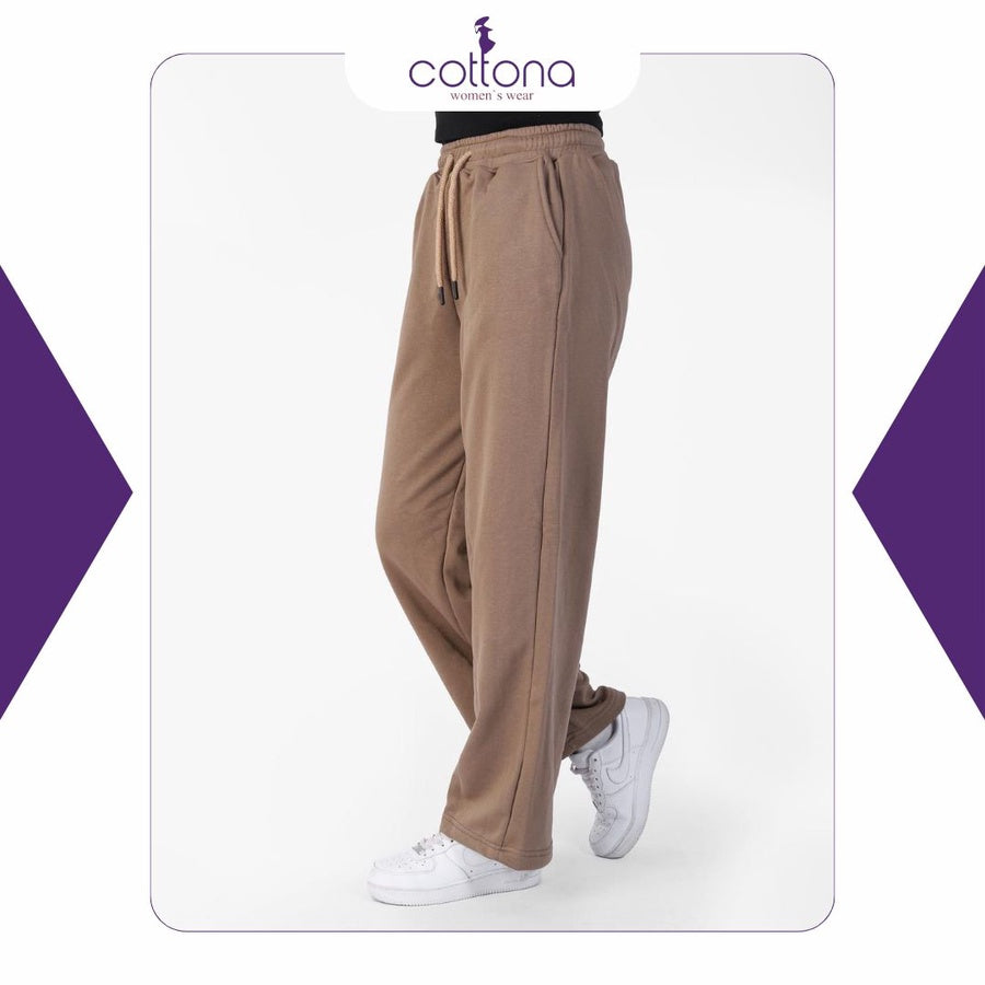 بنطلون قطن بنى