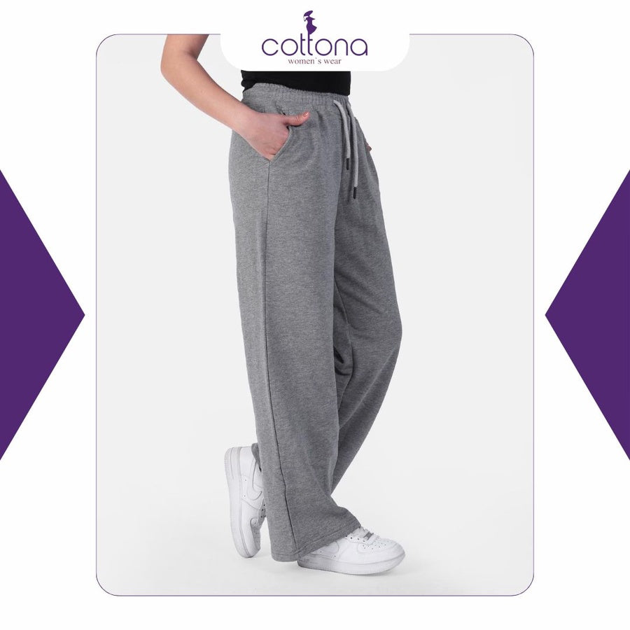 بنطلون قطن رمادى