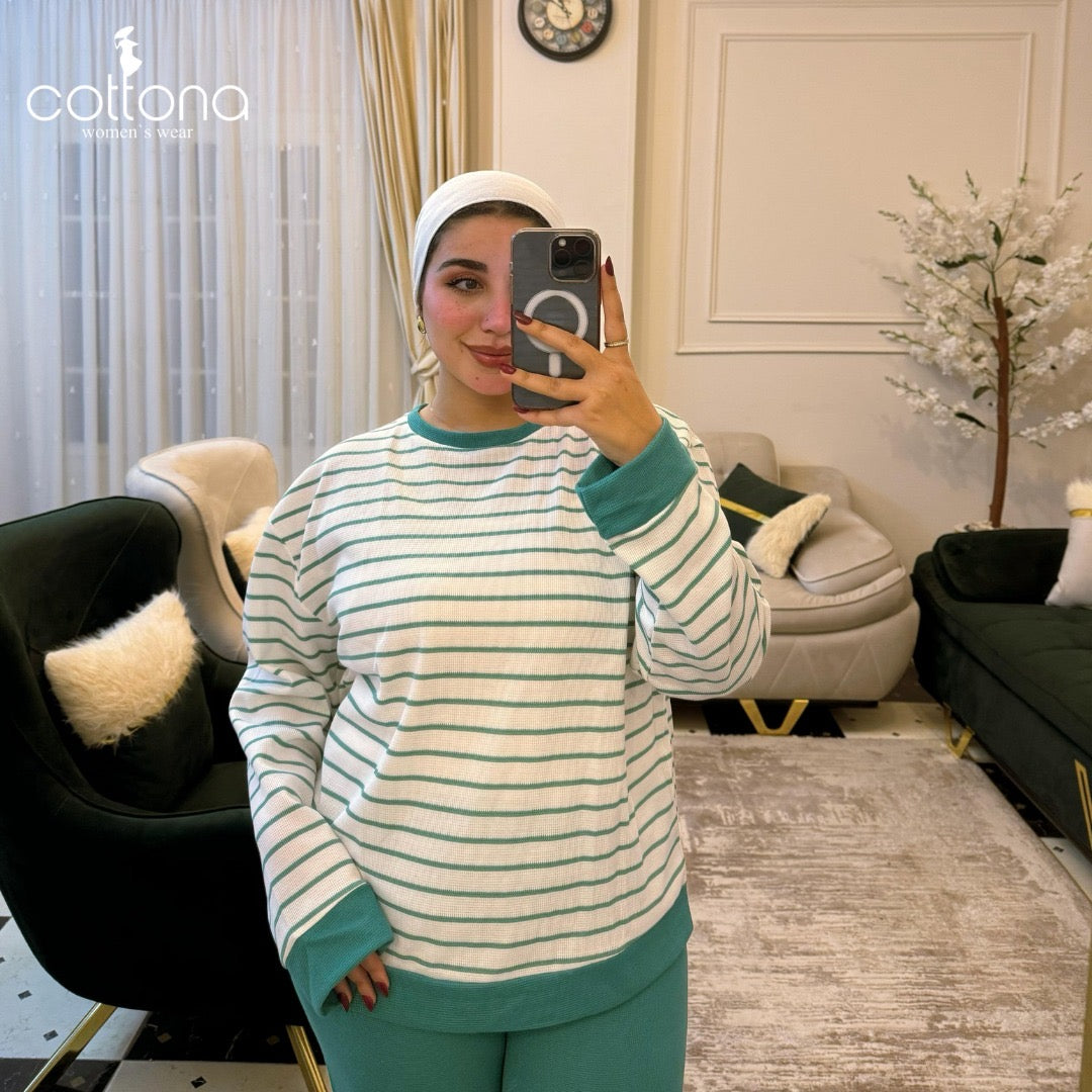 بيجامة سوت اخضر