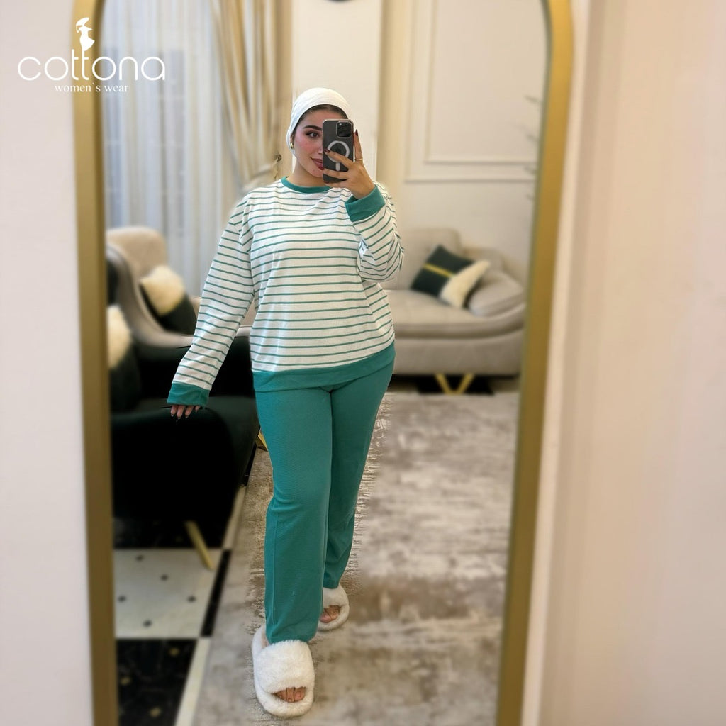 بيجامة سوت اخضر