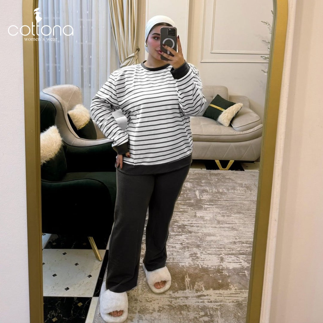 بيجامة سوت اسود